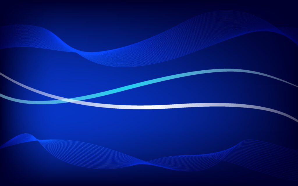 Abstract flowing line with dark blue background vector illustration Free Vector