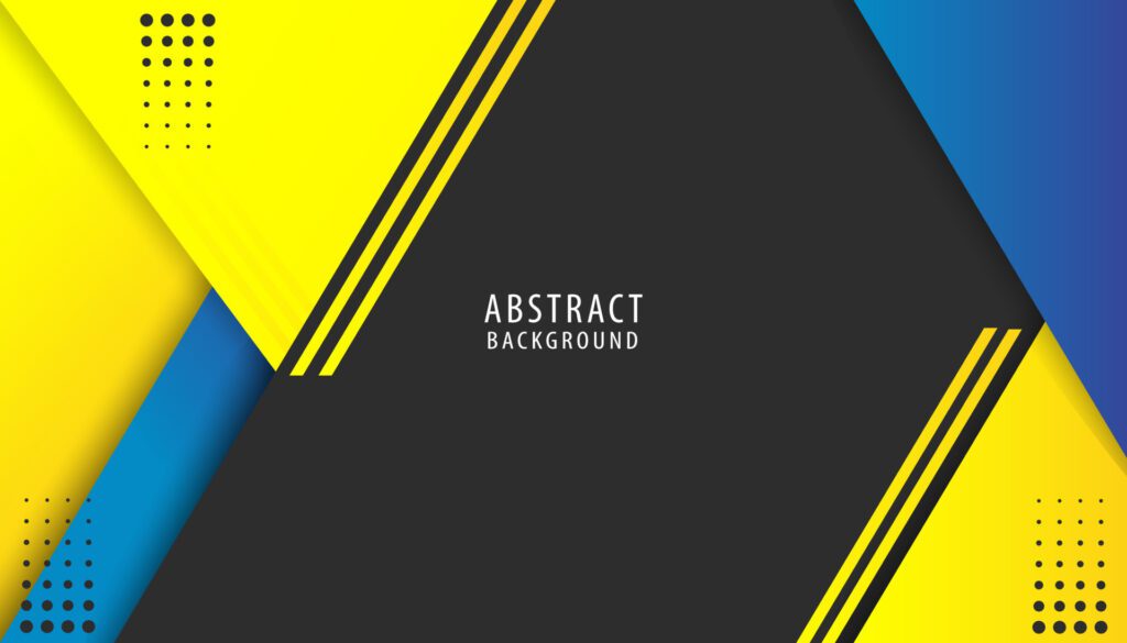 abstract geometric background with yellow and blue Free Vector