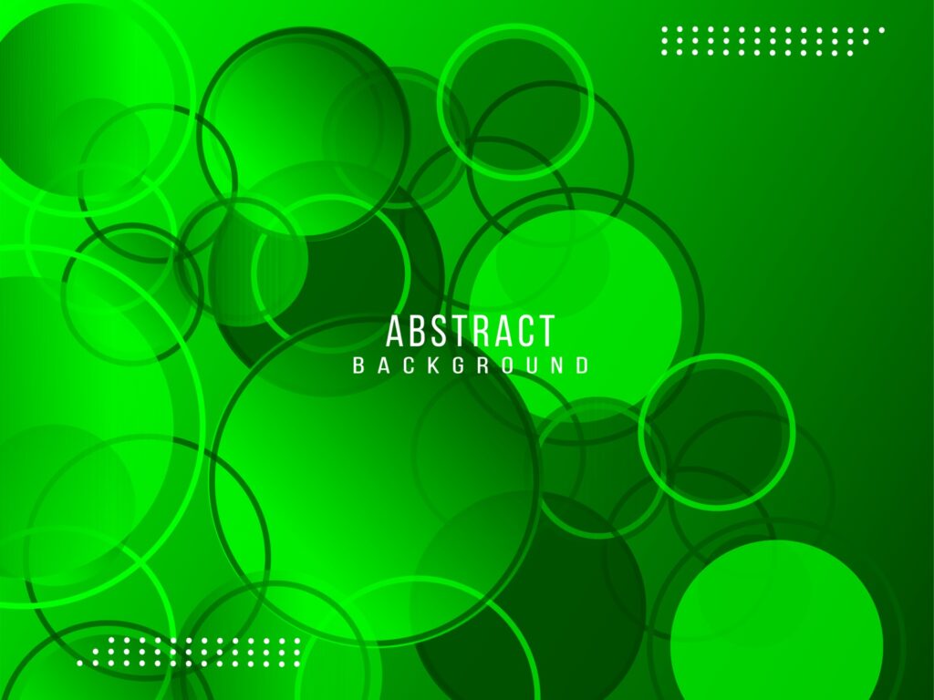 Abstract geometric green circular elegant bright pattern design background Free Vector