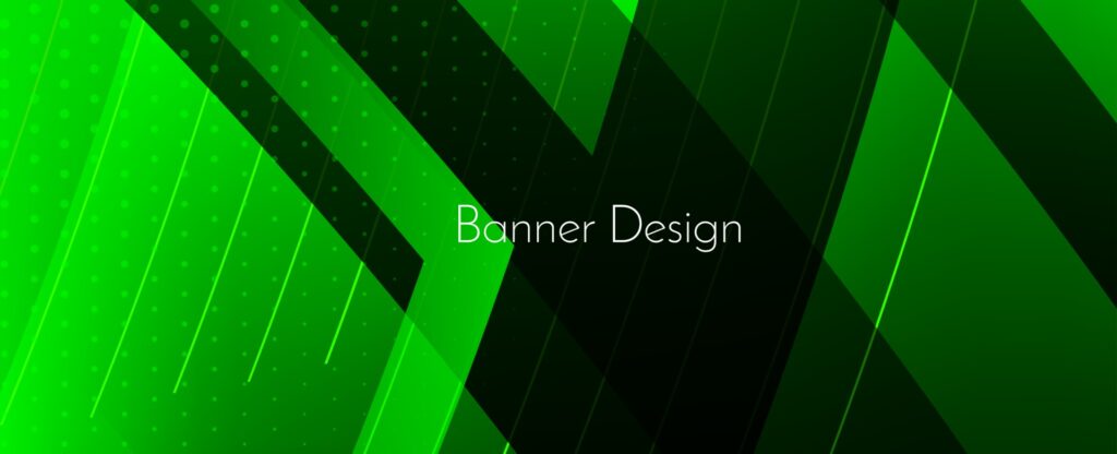 abstract geometric green modern decorative stylish banner background Free Vector