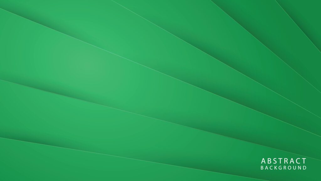 Abstract geometric line shapes on green background Free Vector