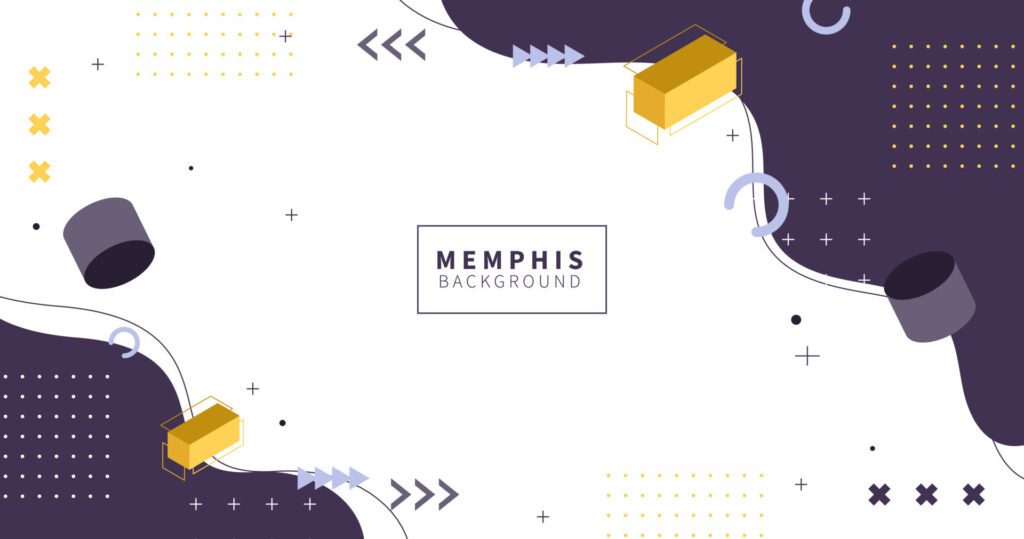 Abstract Geometric Modern Background Memphis Style, soft color, vector eps 10 Free Vector