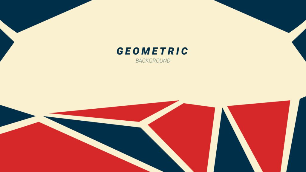 Abstract geometric red blue background design Free Vector