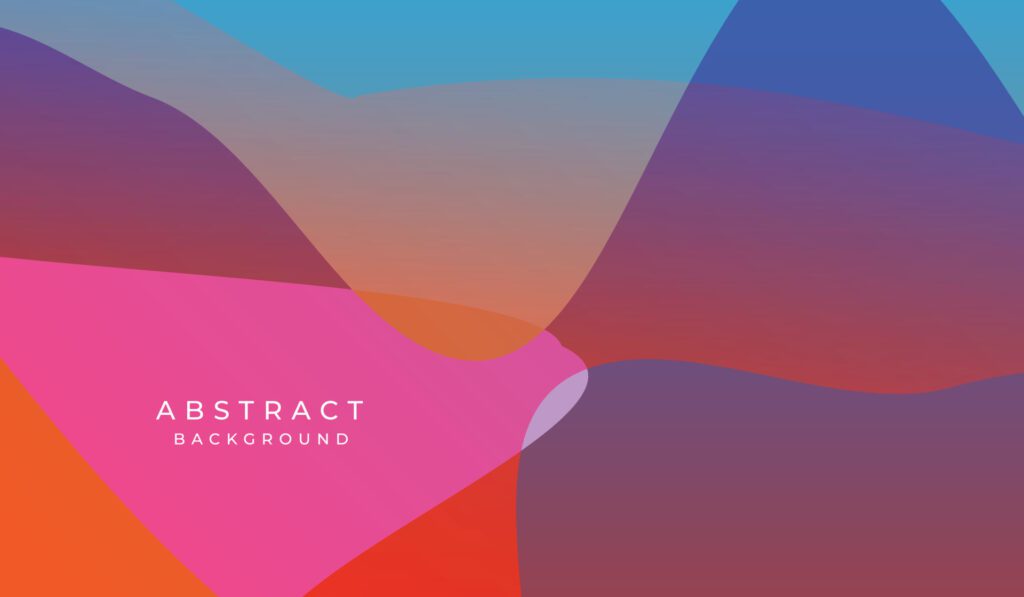 Abstract gradient background design with wave shapes. Free Vector