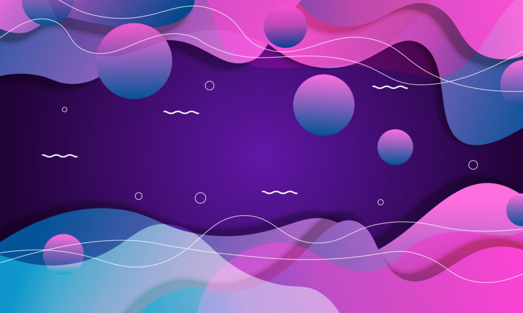 Abstract gradient fluid elements background. Free Vector