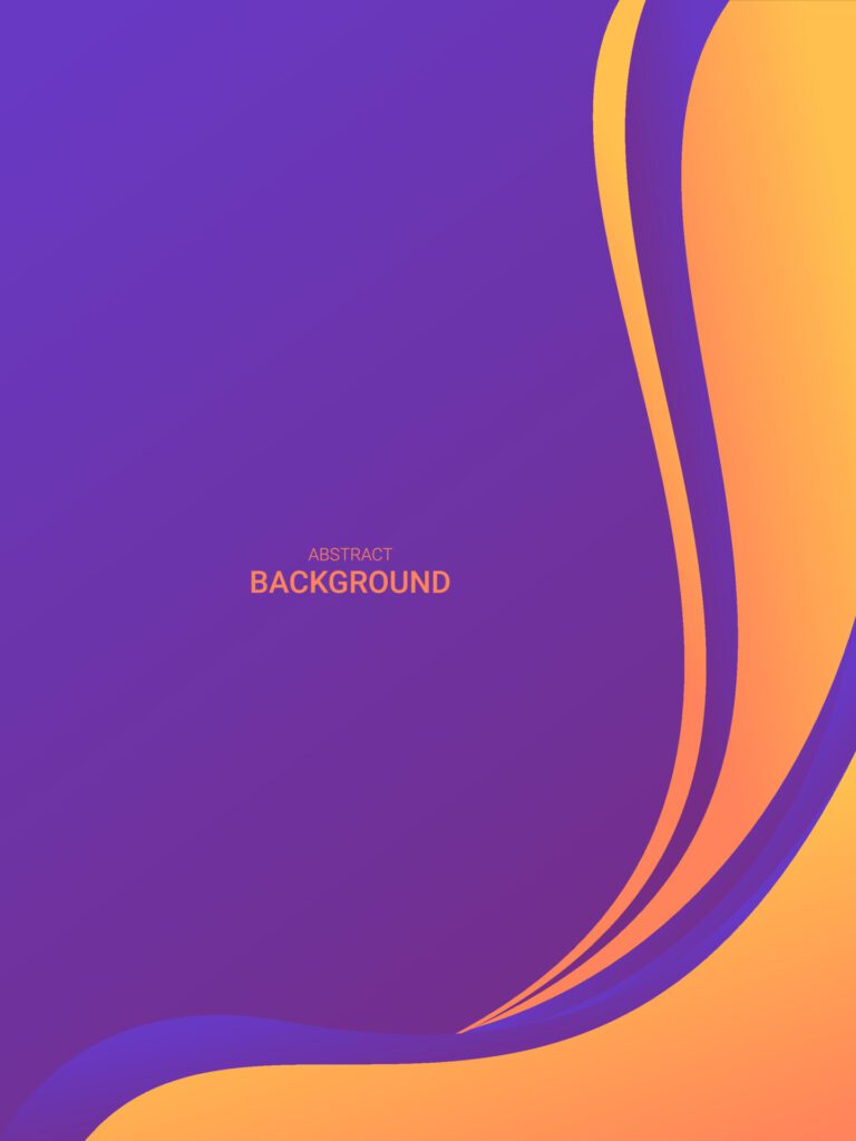 Abstract gradient wave purple and orange background Free Vector and Free SVG