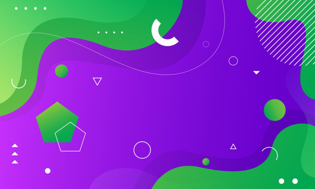 Abstract green and purple fluid shape modern background. Eps10 vector Free Vector