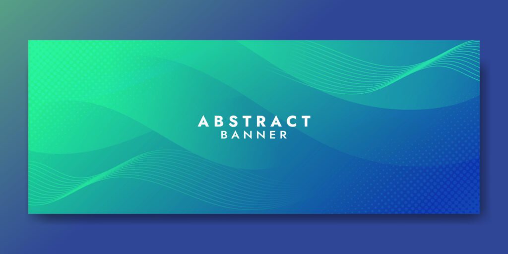 Abstract Green Fluid Wave Banner Template Free Vector