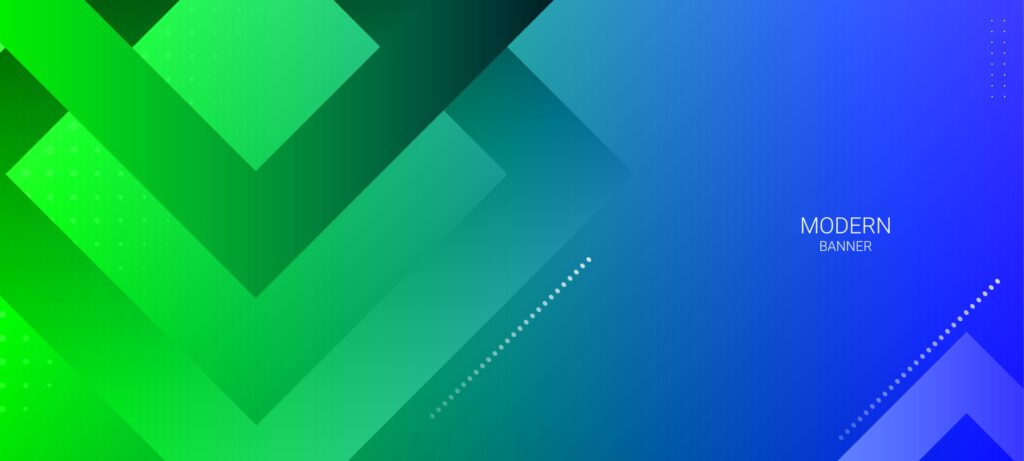 Abstract green geometric dynamic design pattern background Free Vector