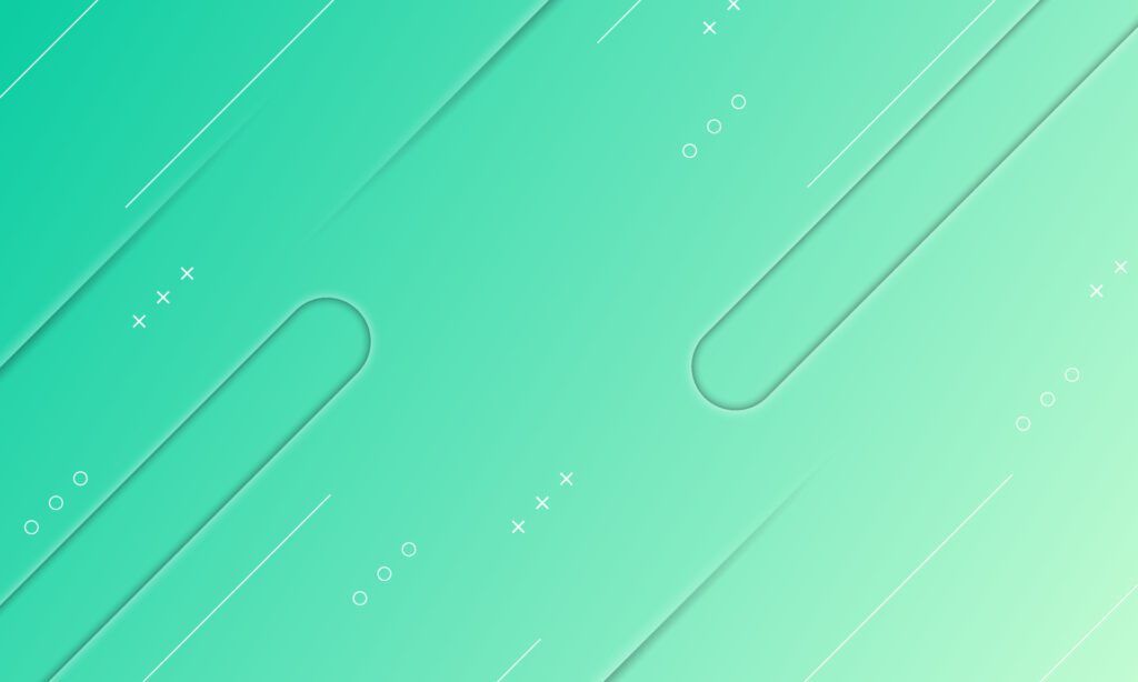 Abstract green gradient texture with memphis elements. Free Vector