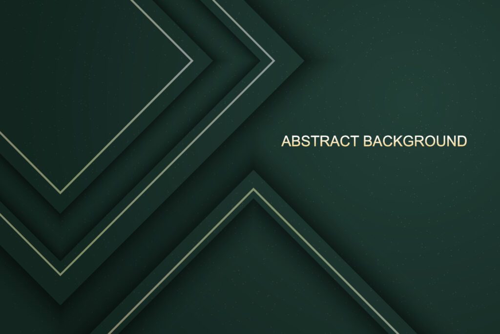 Abstract green luxury with shadows and golden lines background. Vector. Free Vector