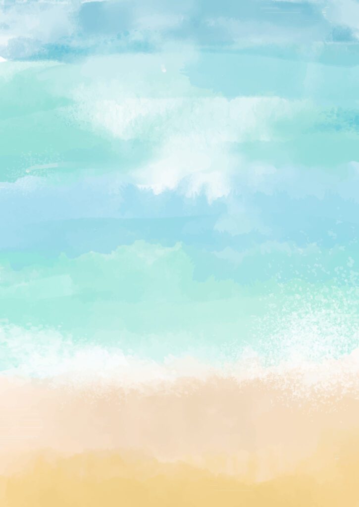 abstract hand painted beach themed watercolour background Free Vector