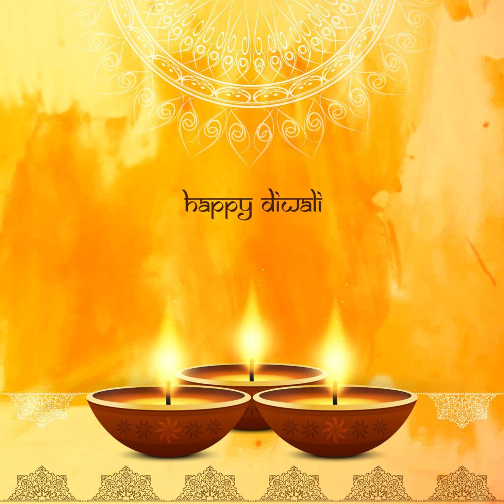 Abstract Happy Diwali background Free Vector