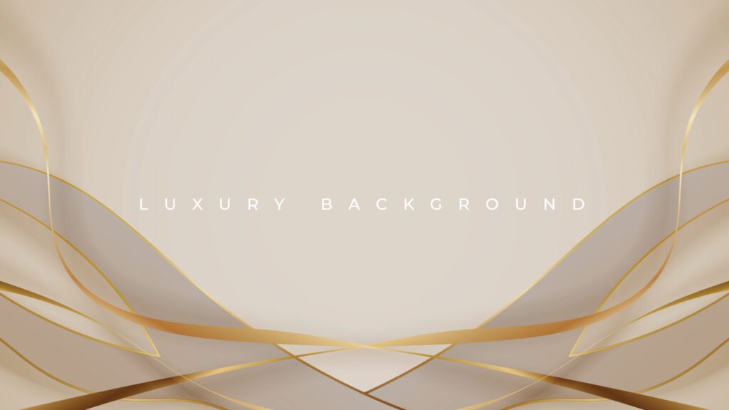 abstract luxury golden lines background with wave elements. Realistic premium 3d modern concept. vector illustration Free Vector