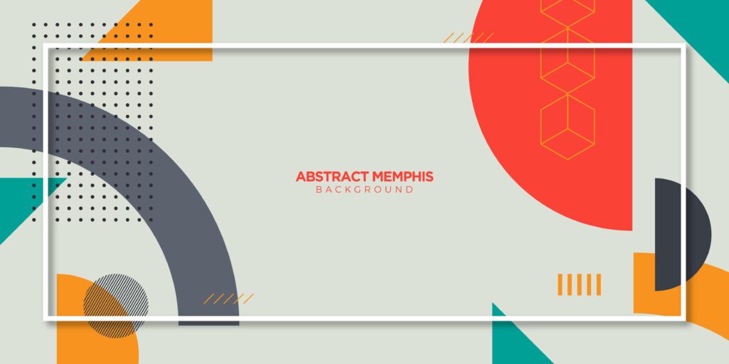 Abstract Memphis Background Free Vector