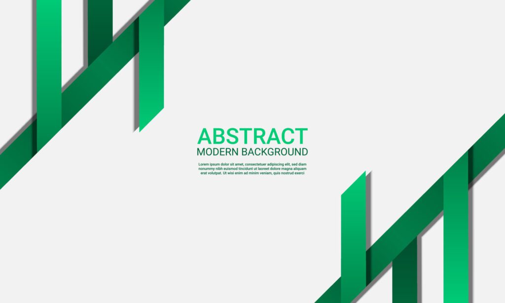 Abstract modern background with green stripes. Vector illustration. Free Vector