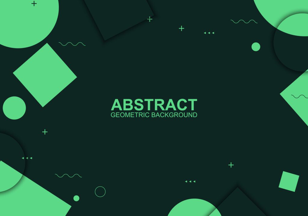 Abstract modern green geometric background. Vector. Free Vector