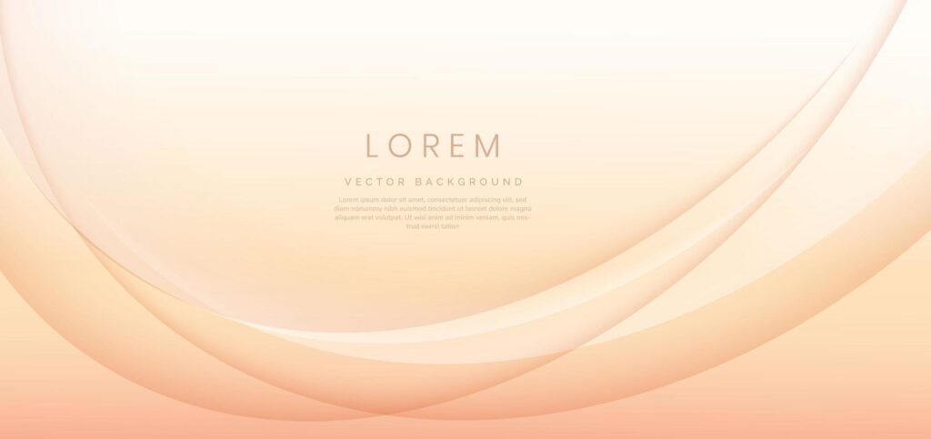 Abstract modern shiny soft orange gradient curved background. Free Vector