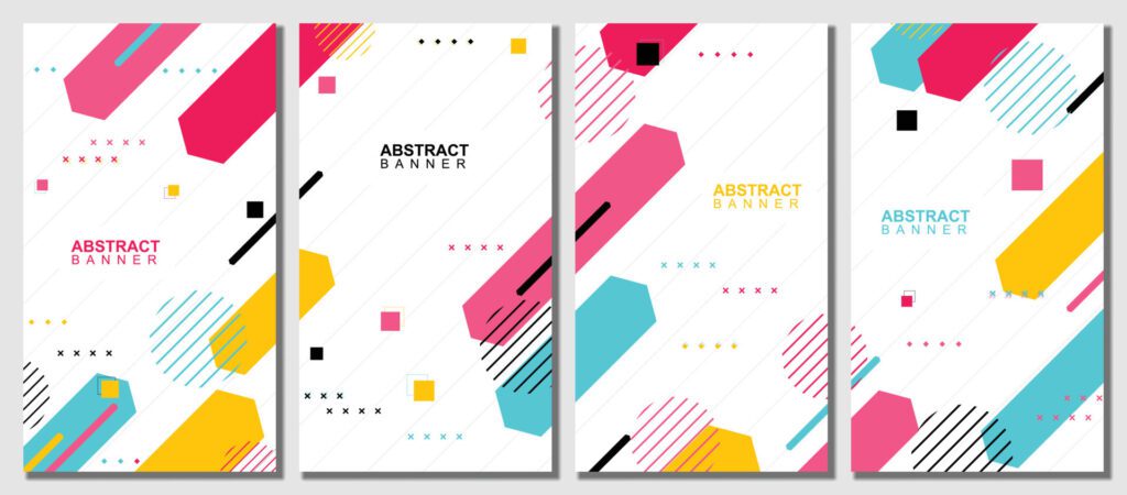 Abstract modern template set background. Free Vector