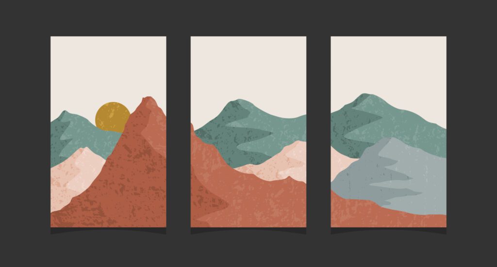 Abstract mountain painting, Abstract background, Premium Vector Free Vector and Free SVG