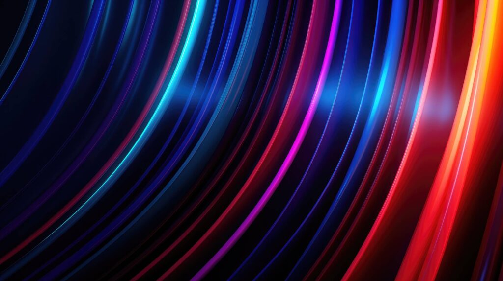 Abstract Neon Glowing Stripes Stock Free