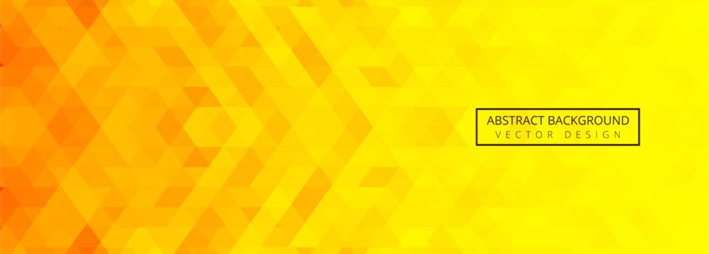 Abstract orange and yellow geometric tile banner Free Vector