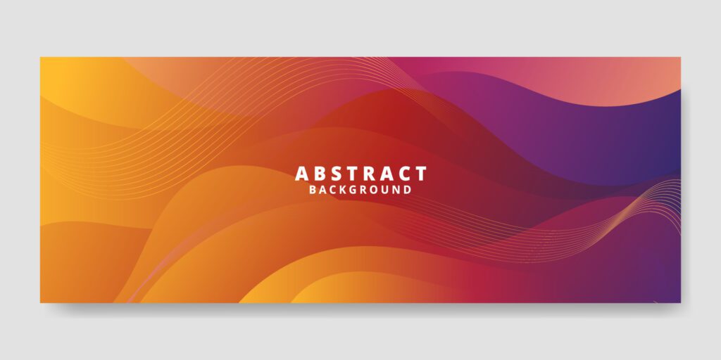 Abstract Orange Fluid Wave Banner Template Free Vector