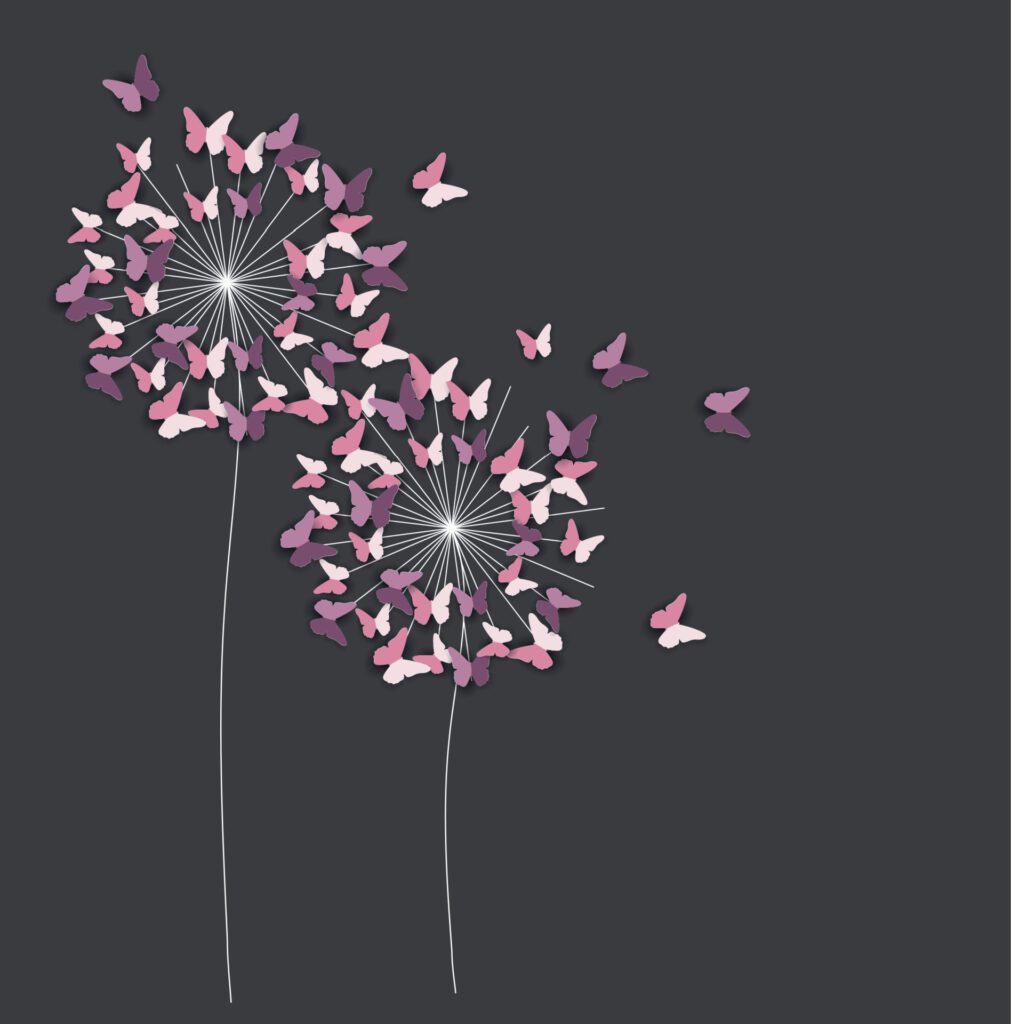 Abstract Paper Cut Out Butterfly Flower Background. Vector Illustration Free Vector