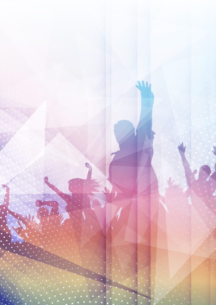 Abstract party audience background Free Vector