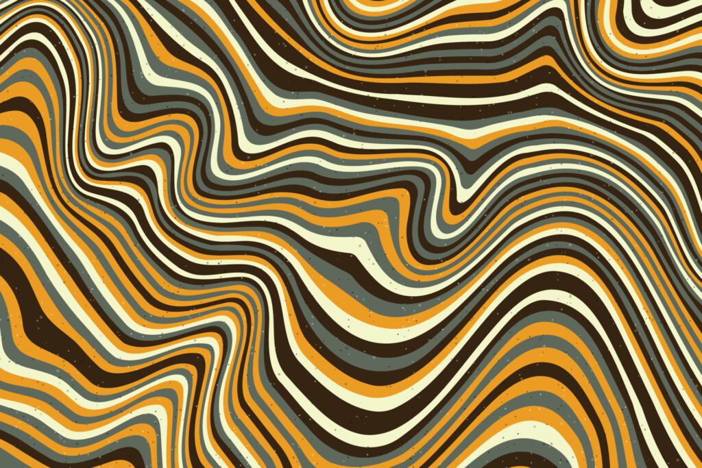 Abstract psychedelic groovy background. Abstract background. Free Vector