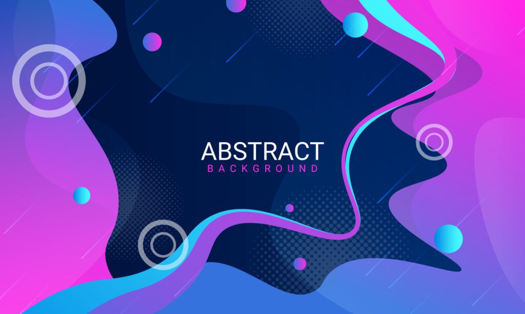 Abstract purple and blue gradient wave background. Free Vector