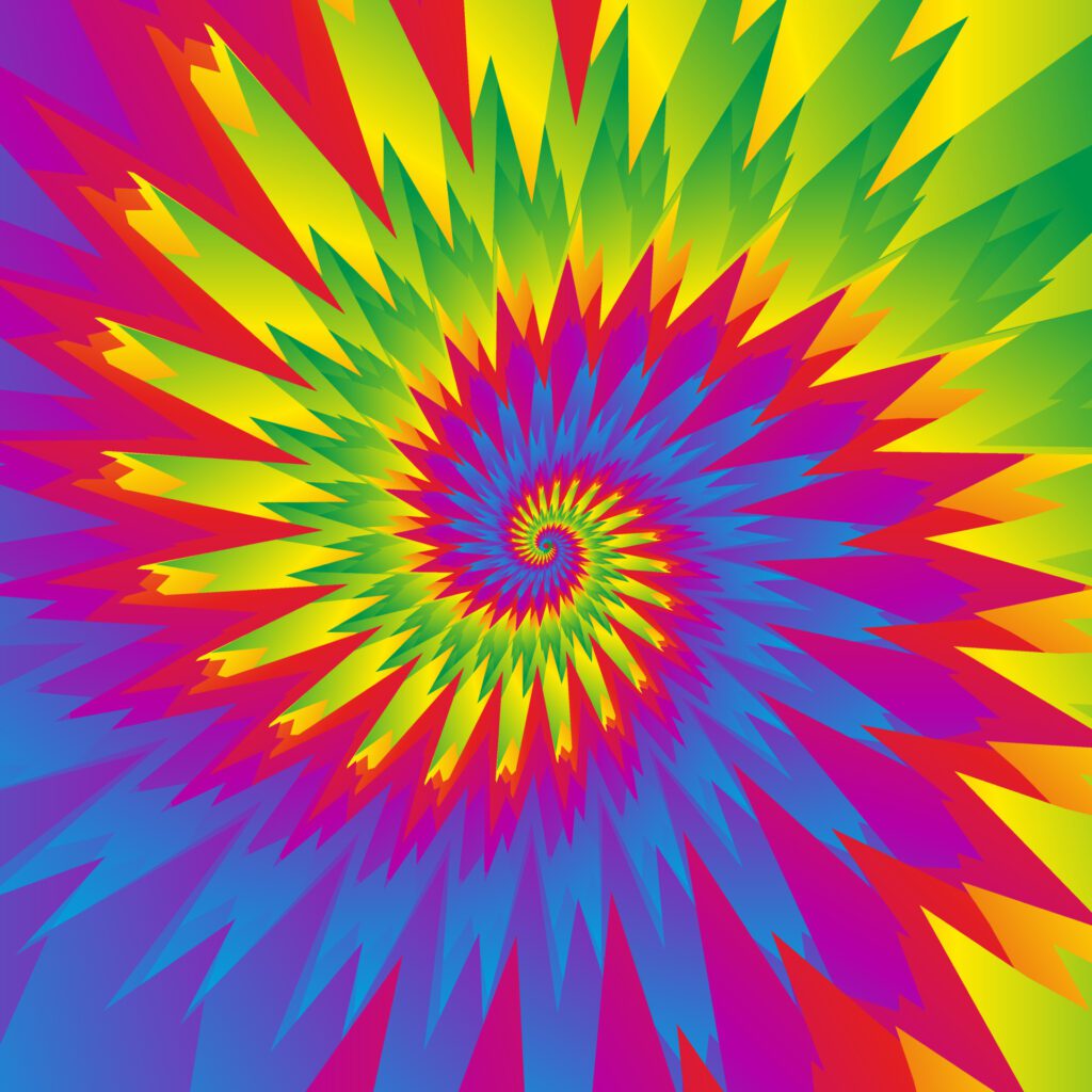 Abstract rainbow swirl background. Tie dye pattern. Free Vector and Free SVG