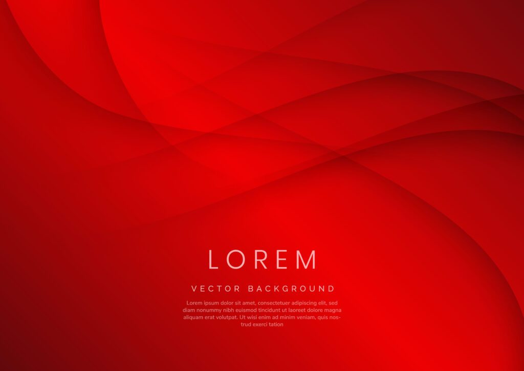 Abstract red curve template background with space for text. Free Vector