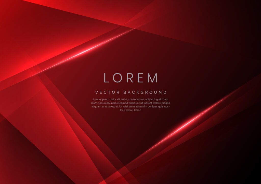 Abstract red elegant geometric overlapping background with red light effect and space for your text. technology concept. Free Vector