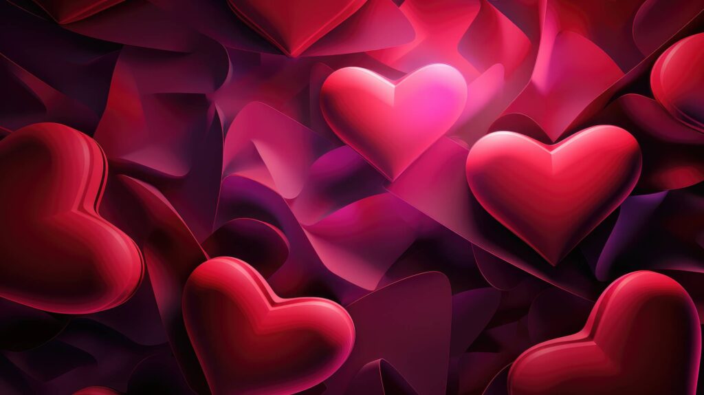 Abstract Red Hearts Stock Free