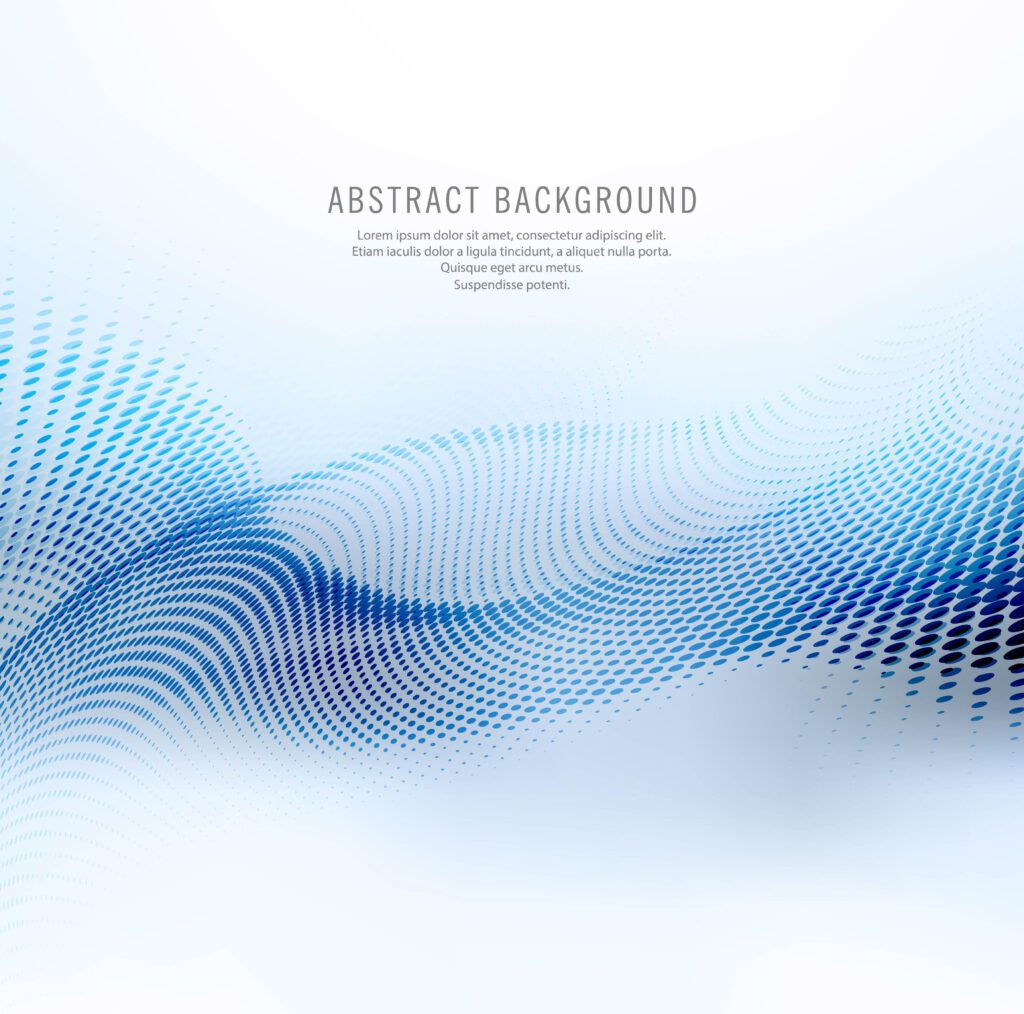 Abstract shiny blue mesh wave background Free Vector