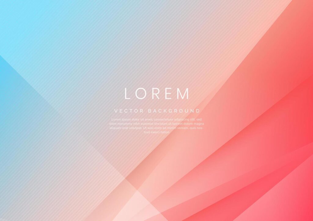 Abstract soft blue and red geometric diagonal overlay layer background. Free Vector