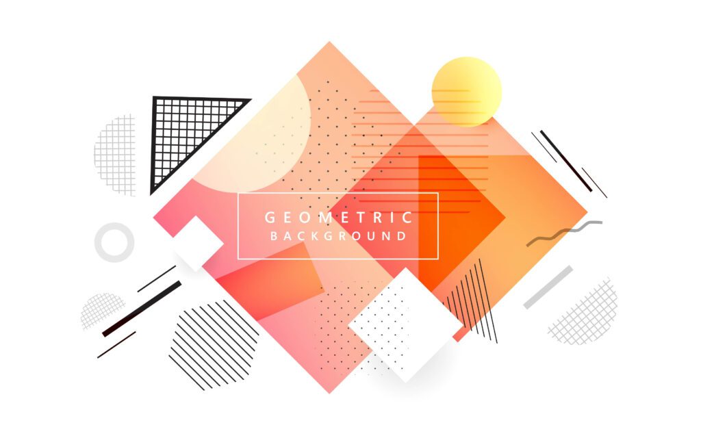 Abstract triangle colorful geometric memphis background illustra Free Vector