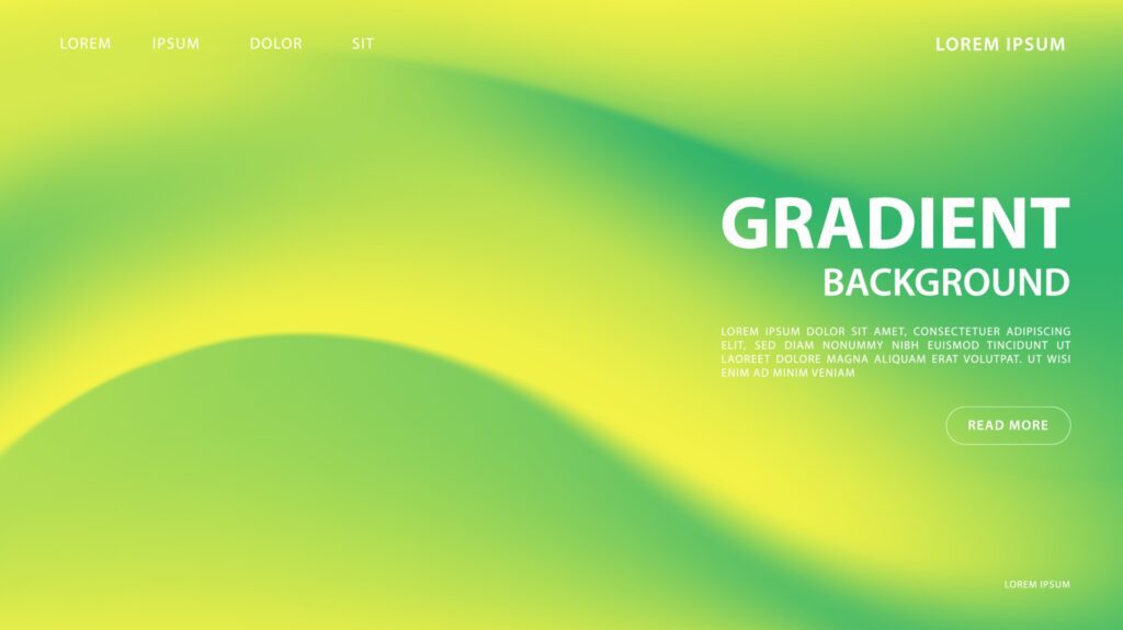 Abstract vibrant gradient background in green tones. Free Vector