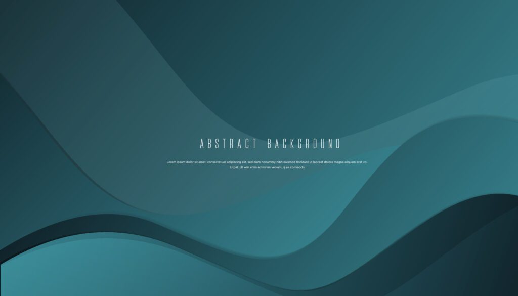 abstract wave background with green color Free Vector