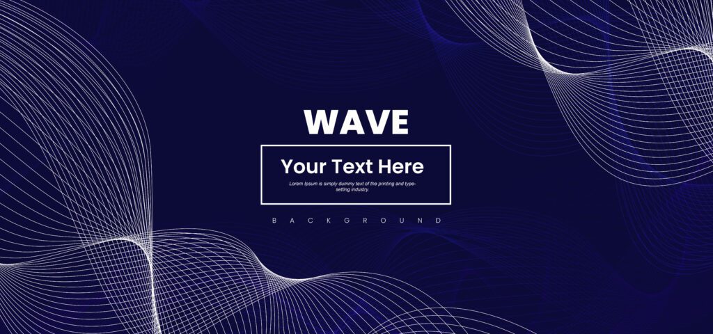 Abstract Wave Line Colorful dark blue Background Free Vector