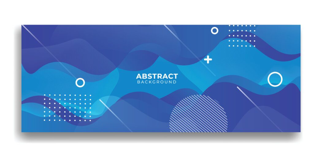 Abstract waving blue color gradient for banner and background Free Vector Free Vector