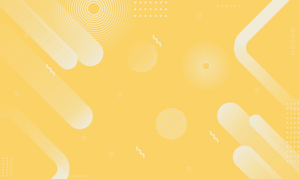 Abstract white modern memphis on yellow background. Free Vector