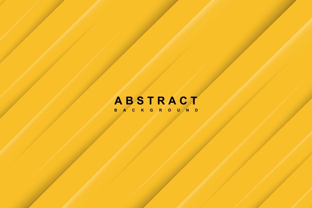 Abstract yellow background with diagonal papercut lines Free Vector