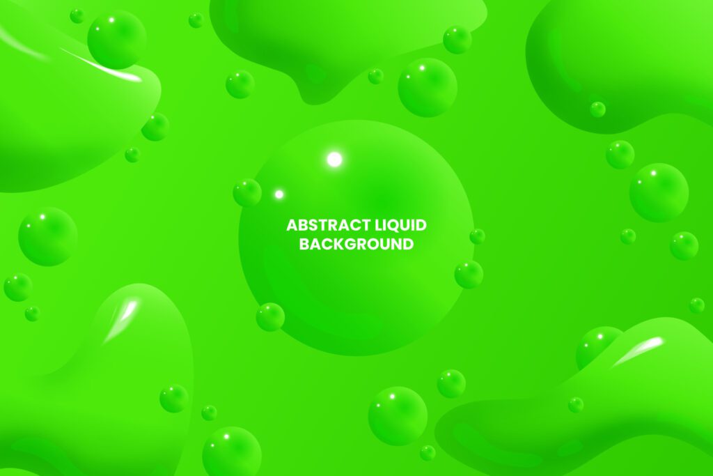 Vector abstrak background liquid 3d green Free Vector