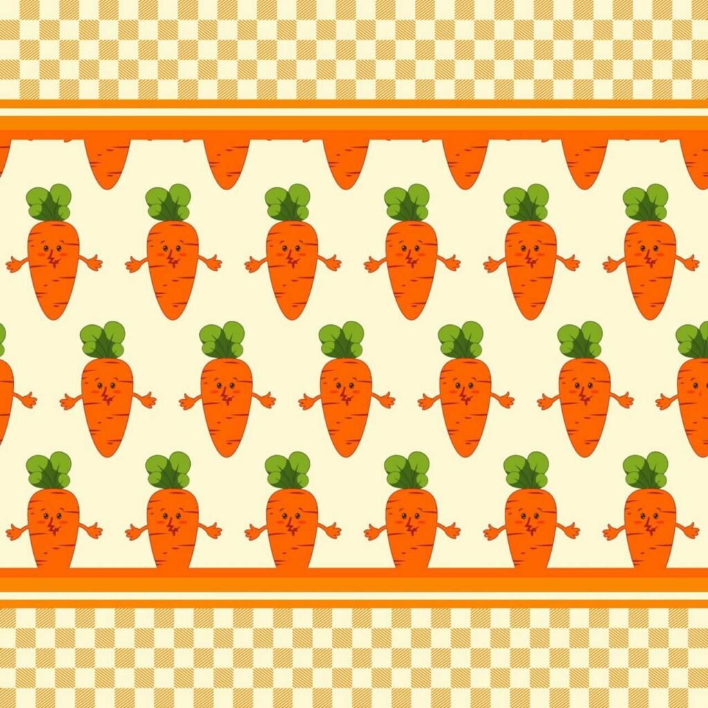 Carrot vector illustration, pattern