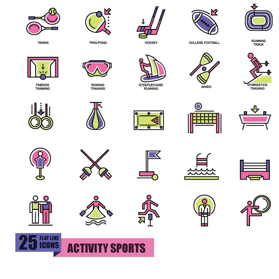 Activity sports icons collection Stock Free