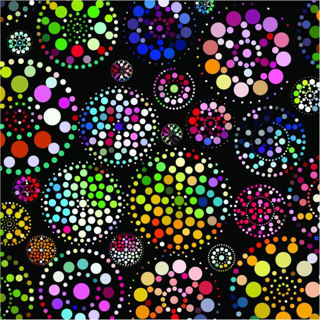 Abstract colorful dots pattern background