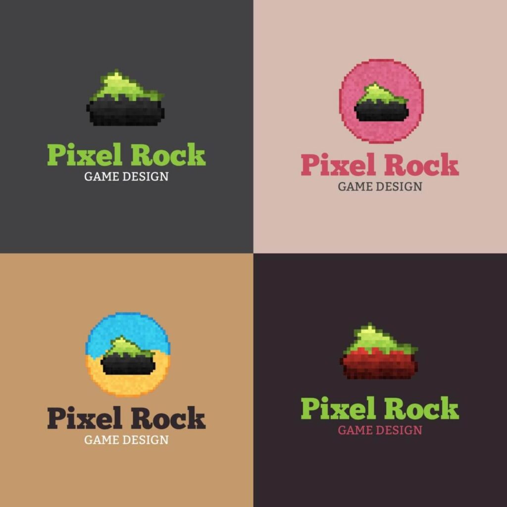 Pixel Rock Logo Design