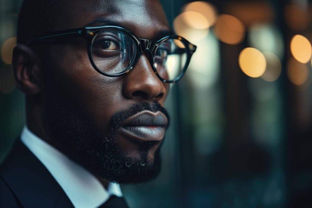 African Business Man Serious Look Portrait Stock Free